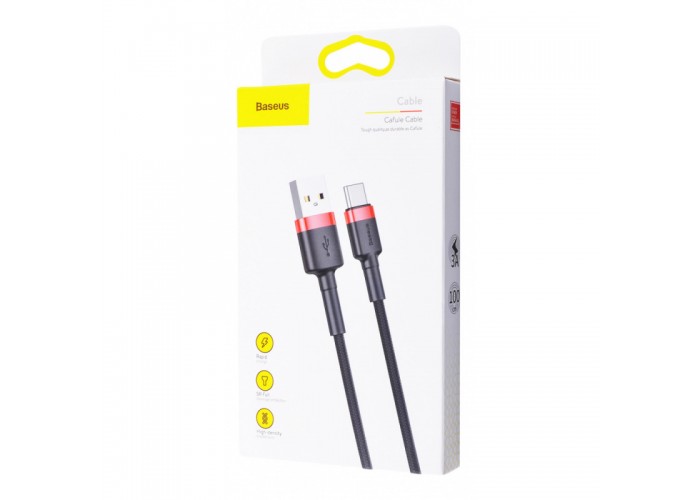 Дата кабель Baseus Cafule Type-C Cable 3A (1m) (CATKLF-B)