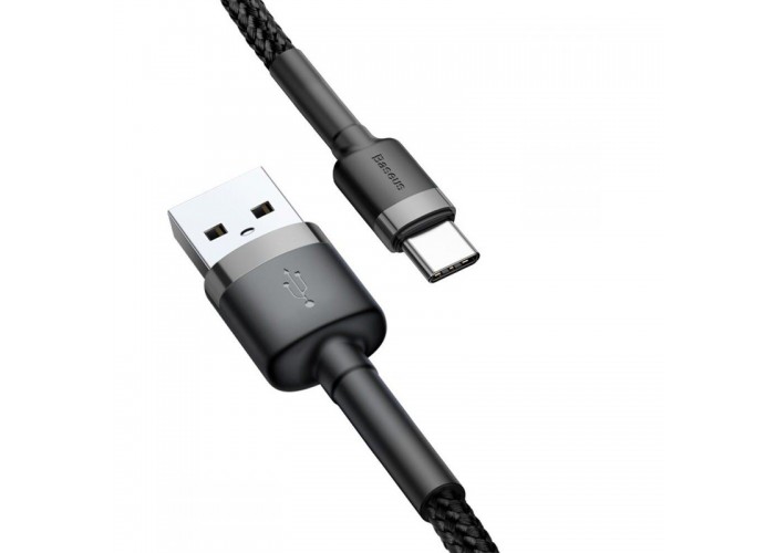 Дата кабель Baseus Cafule Type-C Cable 3A (1m) (CATKLF-B)