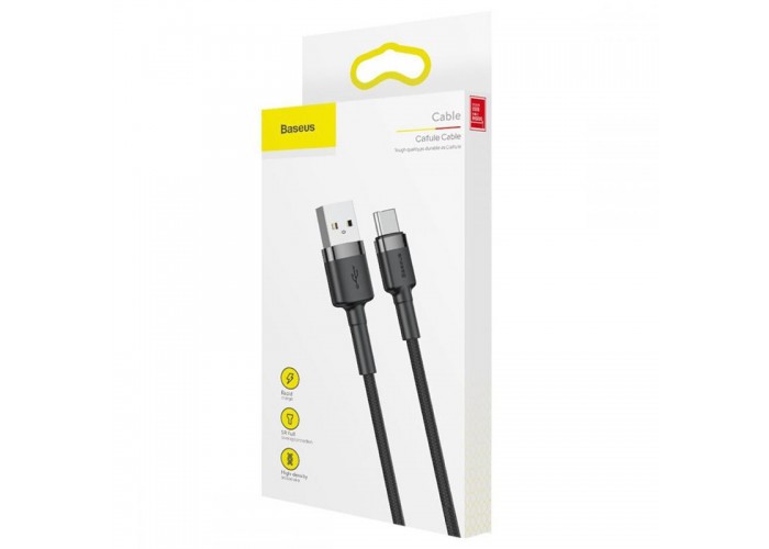 Дата кабель Baseus Cafule Type-C Cable 3A (1m) (CATKLF-B)