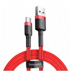 Дата кабель Baseus Cafule USB to Type-C Cable 3A (1m) (CATKLF-B)  Червоний - 00000031871_2