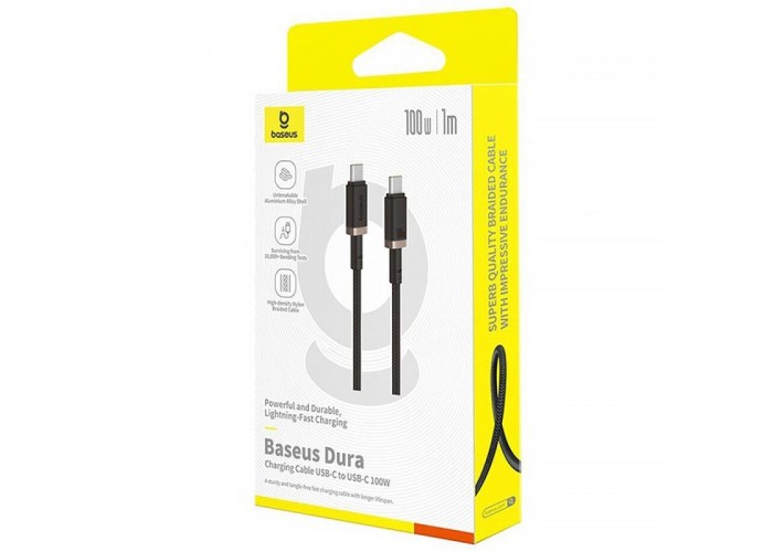 Дата кабель Baseus Dura Series Fast Charging Type-C to Type-C 100W (1m) (P10377803U01)