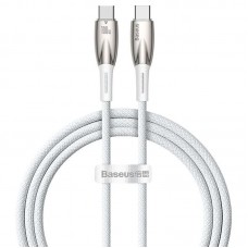 Дата кабель Baseus Glimmer Series Fast Charging Type-C to Type-C 100W 1m (CADH00070)  White - 00000068699_1