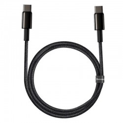 Дата кабель Baseus Tungsten Gold Type-C to Type-C Cable 100W (1m) (CATWJ-01)  Чорний - 00000043631_1