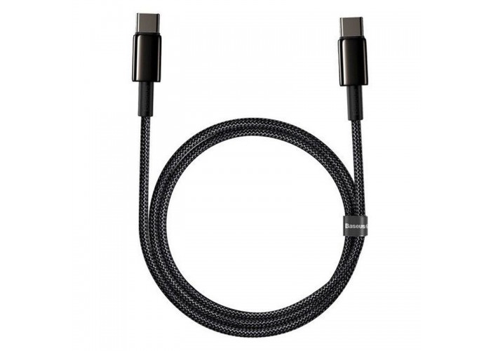 Дата кабель Baseus Tungsten Gold Type-C to Type-C Cable 100W (1m) (CATWJ-01)