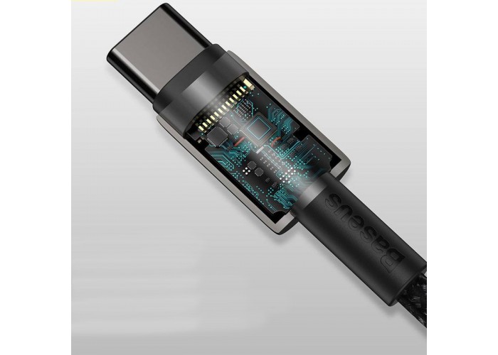 Дата кабель Baseus Tungsten Gold Type-C to Type-C Cable 100W (1m) (CATWJ-01)