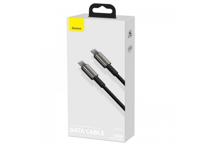 Дата кабель Baseus Tungsten Gold Type-C to Type-C Cable 100W (1m) (CATWJ-01)