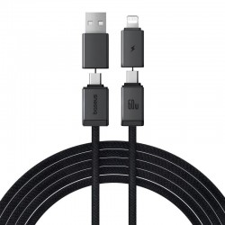 Дата кабель Baseus Versatile Two-for-Two USB/Type-C to Type-C/Lightning 60W (2m) (P10383000)  Cluster Black - 00000080538_2
