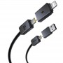Дата кабель Baseus Versatile Two-for-Two USB/Type-C to Type-C/Lightning 60W (2m) (P10383000)