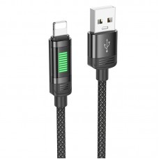 Дата кабель Hoco U126 Lantern 2.4A USB to Lightning (1.2m)  Black - 00000069081_1