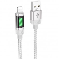 Дата кабель Hoco U126 Lantern 2.4A USB to Lightning (1.2m)  Gray - 00000069081_2