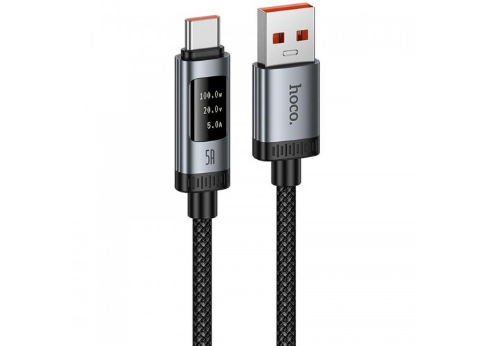 Дата кабель Hoco U148 Lord with display USB to Type-C 100W (1.2m)