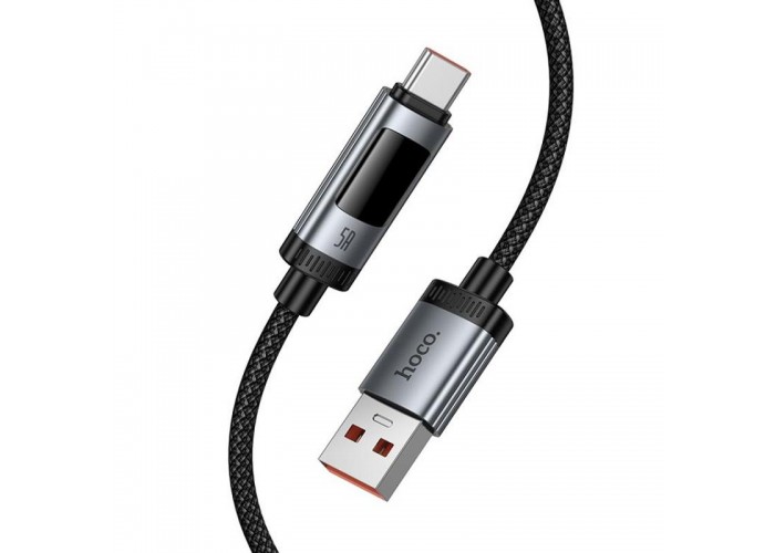 Дата кабель Hoco U148 Lord with display USB to Type-C 100W (1.2m)