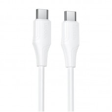 Дата кабель Hoco X124 Bien silicone Type-C to Type-C 60W (1m)  White - 00000081793_2