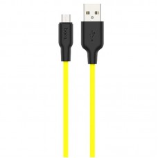 Дата кабель Hoco X21 Plus Silicone MicroUSB Cable (1m)  Black / Yellow - 00000035239_5