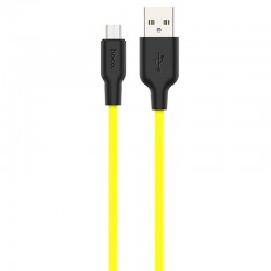 Дата кабель Hoco X21 Plus Silicone MicroUSB Cable (1m)  Black / Yellow - 00000035239_5