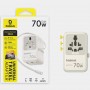Мережевий універсальний перехідник Baseus CG11 70W with retractable cable (2USB-A/3C/1Socket) (E0307E)