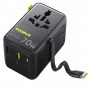 Мережевий універсальний перехідник Baseus CG11 70W with retractable cable (2USB-A/3C/1Socket) (E0307E)
