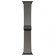 Ремінець Hoco WA34 Basic magnetic buckle silicone leather strap для Apple watch 44/45/46/49mm  Dark Gray - 00000080250_3