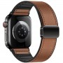 Ремінець Hoco WA34 Basic magnetic buckle silicone leather strap для Apple watch 44/45/46/49mm