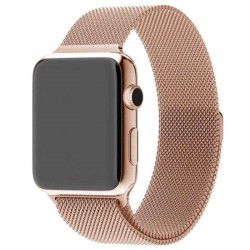 Ремінець Milanese Loop Design для Apple Watch 38/40/41/42mm(ser.10)  Champagne gold - 00000021804_14