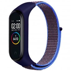 Ремінець Nylon New для Xiaomi Mi Band 3/4/5/6/7  Navy Blue / Azure - 00000077678_19