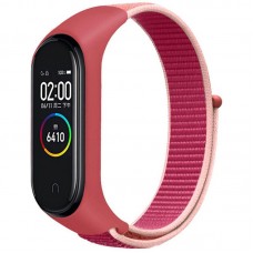 Ремінець Nylon New для Xiaomi Mi Band 3/4/5/6/7  Pomegranate Red / Pink - 00000077678_12