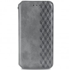 Шкіряний чохол-книжка GETMAN Cubic (PU) для Samsung Galaxy A12 / M12  Сірий - 00000041839_4