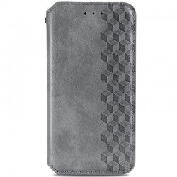 Шкіряний чохол-книжка GETMAN Cubic (PU) для Samsung Galaxy A12 / M12  Сірий - 00000041839_4