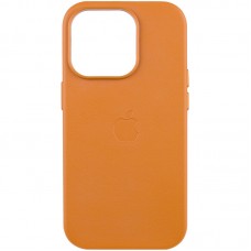 Шкіряний чохол Leather Case (AAA) with MagSafe and Animation для Apple iPhone 13 Pro (6.1")  Golden Brown - 00000057150_7