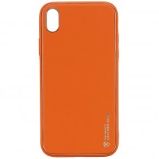 Шкіряний чохол Xshield для Apple iPhone X / XS (5.8")  Помаранчевий / Apricot - 00000038062_4