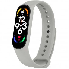 Силіконовий ремінець для Xiaomi Mi Band 7/6/5  Сірий / Light Grey - 00000077052_21