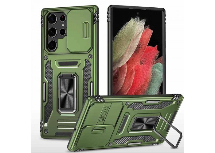 Ударостійкий чохол Camshield Army Ring для Samsung Galaxy S21 Ultra