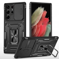 Ударостійкий чохол Camshield Army Ring для Samsung Galaxy S22 Ultra  Чорний / Black - 00000081261_6