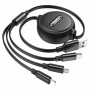 Дата кабель Hoco X75 3in1 Lightning-MicroUSB-Type-C (1m)