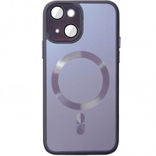 Чехол TPU+Glass Sapphire Midnight with MagSafe для Apple iPhone 13 (6.1")  Фиолетовый / Deep Purple - 00000065446_9