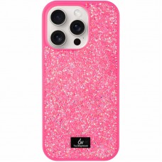 TPU чехол Bling World Rock Diamond для Apple iPhone 16 Pro (6.3")  Ярко-розовый  - 00000073626_10