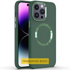 TPU чехол Bonbon Metal Style with MagSafe для Apple iPhone 16 Pro (6.3")  Зеленый / Pine green - 00000074339_5