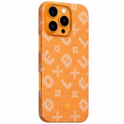 TPU+PC чохол Blueo Gilded Tactile Woven with MagSafe для Apple iPhone 16 Pro (6.3")  Orange - 00000085974_3