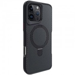 TPU+PC чохол Metal Buttons with MagSafe Carbon Ring для Apple iPhone 16 Pro Max (6.9")  Чорний - 00000073489_2