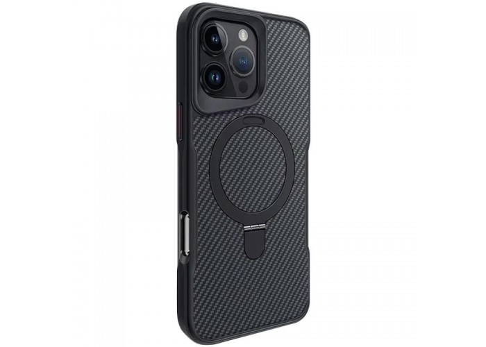 TPU+PC чохол Metal Buttons with MagSafe Carbon Ring для Apple iPhone 16 Pro Max (6.9