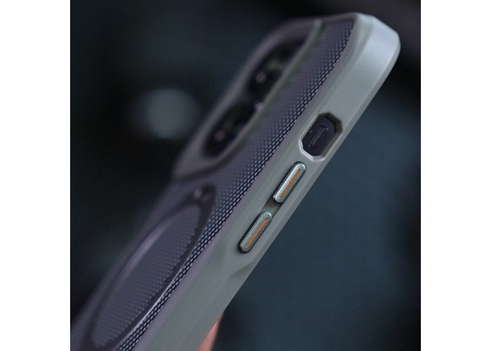 TPU+PC чохол Metal Buttons with MagSafe Carbon Ring для Apple iPhone 16 Pro Max (6.9