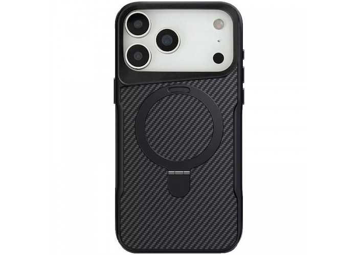 TPU+PC чохол Metal Buttons with MagSafe Carbon Ring для Apple iPhone 17 Pro (6.3