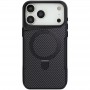 TPU+PC чохол Metal Buttons with MagSafe Carbon Ring для Apple iPhone 17 Pro (6.3