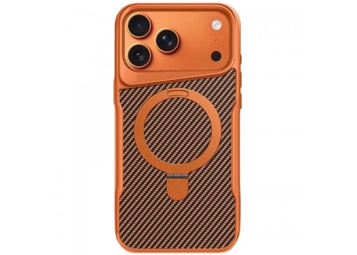TPU+PC чохол Metal Buttons with MagSafe Carbon Ring для Apple iPhone 17 Pro (6.3
