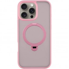 TPU+PC чохол Metal Buttons with MagSafe Colorful HQ Ring для Apple iPhone 16 Pro (6.3")  Pink - 00000072988_5