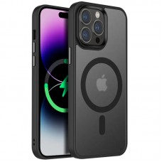TPU+PC чохол Metal Buttons with MagSafe Colorful для Apple iPhone 14 Pro (6.1")  Чорний / Black - 00000064754_8