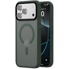 TPU+PC чохол Metal Buttons with MagSafe Colorful для Apple iPhone 17 Pro (6.3")  Зелений / Dark Green - 00000080595_1