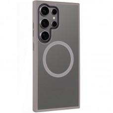 TPU+PC чохол Metal Buttons with MagSafe Colorful для Samsung Galaxy S25 Ultra  Сірий / Grey - 00000076847_1