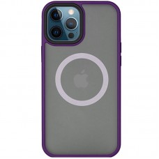 TPU+PC чохол Metal Buttons with MagSafe для Apple iPhone 13 Pro Max (6.7")  Темно-фіолетовий - 00000054126_4