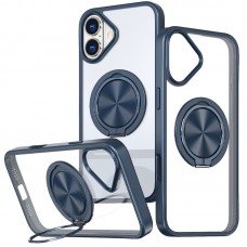 TPU+PC чохол Metal Ring with MagSafe для Apple iPhone 16 (6.1")  Синій - 00000073478_3
